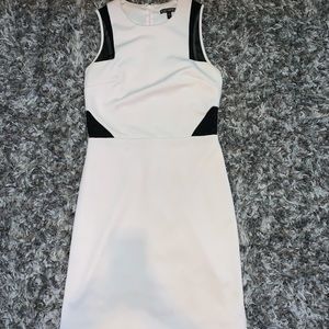 White and black dress